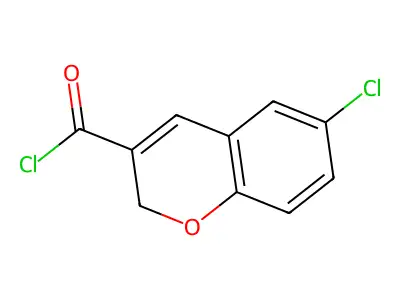 6-chloro-2H-chromene-3-carbonyl chloride structure