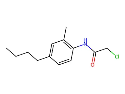 N-(4-butyl-2-methylphenyl)-2-chloroacetamide structure