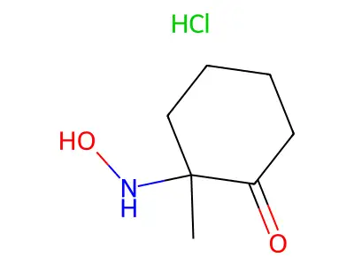 2-(Hydroxyamino)-2-methylcyclohexan-1-one hydrochloride structure