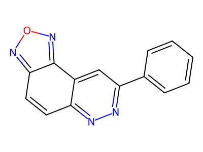 8-Phenyl[1,2,5]oxadiazolo[3,4-f]cinnoline structure