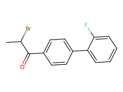 2-Bromo-1-(2'-fluoro[1,1'-biphenyl]-4-yl)propan-1-one structure