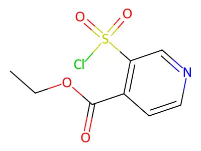Ethyl 3-(chlorosulfonyl)isonicotinate structure