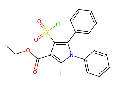 Ethyl 4-chlorosulfonyl-2-methyl-1,5-diphenylpyrrole-3-carboxylate structure