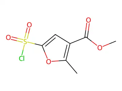Methyl 5-(chlorosulfonyl)-2-methylfuran-3-carboxylate structure