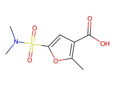 5-(Dimethylsulfamoyl)-2-methylfuran-3-carboxylic acid structure