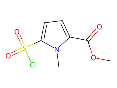 Methyl 5-(chlorosulfonyl)-1-methyl-1H-pyrrole-2-carboxylate structure