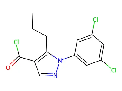 1-(3,5-Dichlorophenyl)-5-Propyl-1H-Pyrazole-4-Carbonyl Chloride structure
