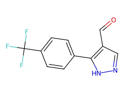 3-[4-(Trifluoromethyl)phenyl]-1H-pyrazole-4-carbaldehyde structure