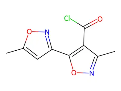 3-Methyl-5-(5-methylisoxazol-3-yl)isoxazole-4-carbonyl chloride structure