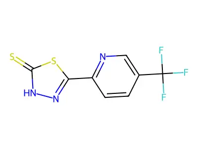 5-[5-(Trifluoromethyl)pyridin-2-YL]-1,3,4-thiadiazole-2-thiol structure