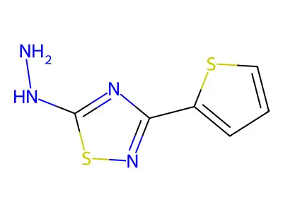 5-Hydrazinyl-3-(thiophen-2-yl)-1,2,4-thiadiazole structure