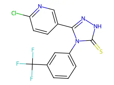 5-(6-Chloro-3-pyridyl)-4-[3-(trifluoromethyl)phenyl]-4h-1,2,4-triazole-3-thiol structure