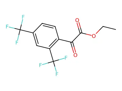 (2,4-Bis-trifluoromethyl-phenyl)-oxo-acetic acid ethyl ester structure