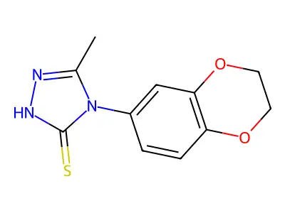 4-(2,3-dihydro-1,4-benzodioxin-6-yl)-5-methyl-4H-1,2,4-triazole-3-thiol structure