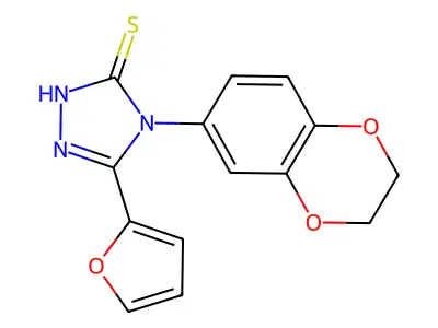 4-(2,3-Dihydro-1,4-benzodioxin-6-yl)-5-(2-furyl)-4h-1,2,4-triazole-3-thiol structure