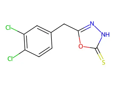 5-(3,4-Dichlorobenzyl)-1,3,4-oxadiazole-2-thiol structure