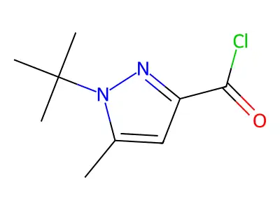 1-tert-Butyl-5-methyl-1H-pyrazole-3-carbonyl chloride structure