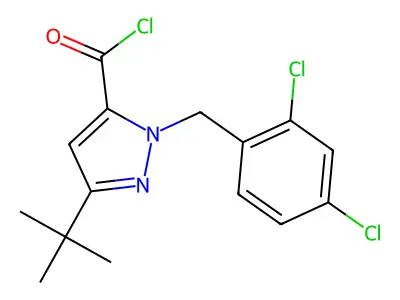 3-(Tert-Butyl)-1-(2,4-Dichlorobenzyl)-1H-Pyrazole-5-Carbonyl Chloride structure