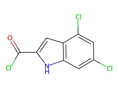 4,6-dichloro-1H-indole-2-carbonyl chloride structure