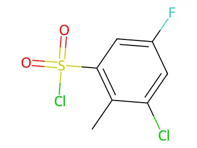 3-Chloro-5-fluoro-2-methylbenzenesulfonyl chloride structure