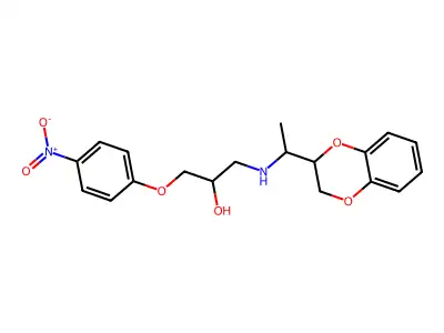 1-[1-(2,3-Dihydro-1,4-benzodioxin-3-yl)ethylamino]-3-(4-nitrophenoxy)propan-2-ol structure