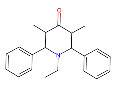 1-Ethyl-3,5-dimethyl-2,6-diphenylpiperidin-4-one structure