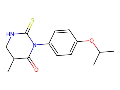 5-Methyl-3-(4-propan-2-yloxyphenyl)-2-sulfanylidene-1,3-diazinan-4-one structure