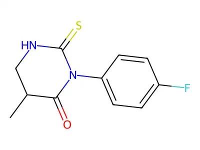 3-(4-Fluorophenyl)-5-methyl-2-sulfanylidene-1,3-diazinan-4-one structure