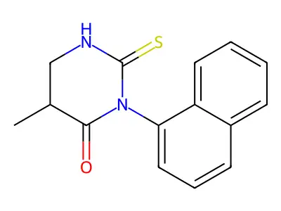 5-Methyl-3-naphthalen-1-yl-2-sulfanylidene-1,3-diazinan-4-one structure