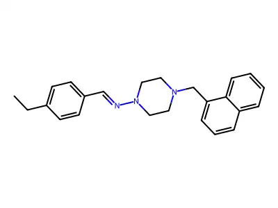 N-(4-Ethylbenzylidene)-4-(1-naphthylmethyl)-1-piperazinamine structure