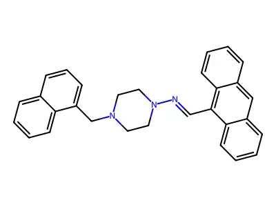 N-(9-Anthrylmethylene)-4-(1-naphthylmethyl)-1-piperazinamine structure