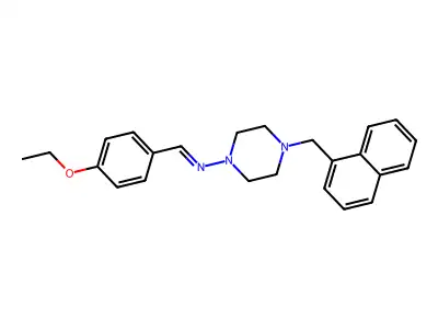 N-(4-Ethoxybenzylidene)-4-(1-naphthylmethyl)-1-piperazinamine structure