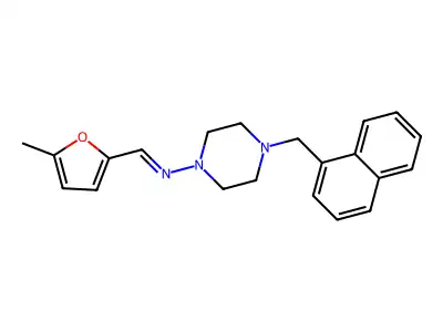 N-((5-Methyl-2-furyl)methylene)-4-(1-naphthylmethyl)-1-piperazinamine structure
