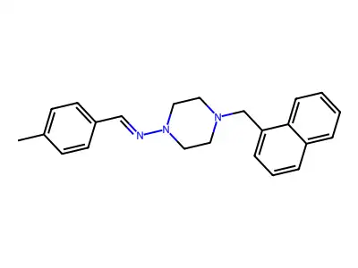 N-(4-Methylbenzylidene)-4-(1-naphthylmethyl)-1-piperazinamine structure