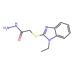 2-[(1-ethyl-1H-1,3-benzodiazol-2-yl)sulfanyl]acetohydrazide structure