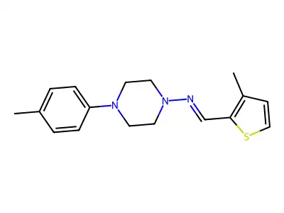 4-(4-methylphenyl)-N-[(3-methyl-2-thienyl)methylene]-1-piperazinamine structure