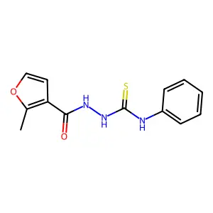 2-(2-methyl-3-furoyl)-N-phenylhydrazinecarbothioamide structure