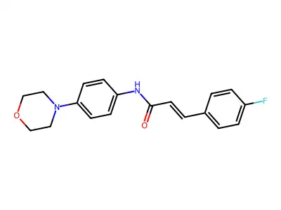 (2E)-3-(4-fluorophenyl)-N-[4-(morpholin-4-yl)phenyl]prop-2-enamide structure