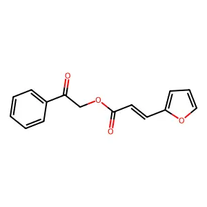 2-oxo-2-phenylethyl (2E)-3-(furan-2-yl)prop-2-enoate structure