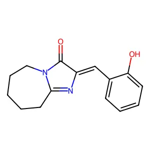 (2E)-2-(2-hydroxybenzylidene)-2,5,6,7,8,9-hexahydro-3H-imidazo[1,2-a]azepin-3-one structure