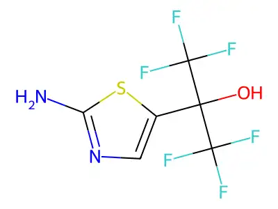 2-(2-Amino-1,3-thiazol-5-yl)-1,1,1,3,3,3-hexafluoropropan-2-ol structure
