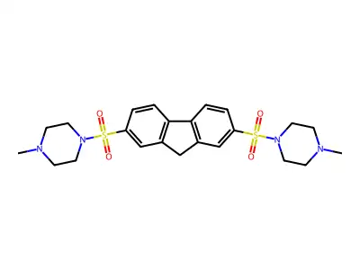 2,7-bis((4-methylpiperazin-1-yl)sulfonyl)-9H-fluorene structure