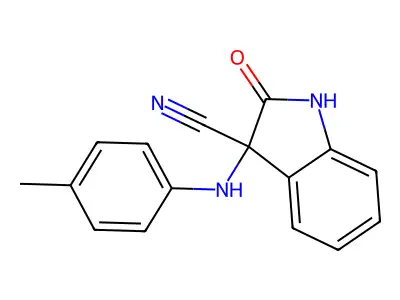 3-(4-methylanilino)-2-oxo-1H-indole-3-carbonitrile structure