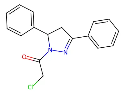 1-(chloroacetyl)-3,5-diphenyl-4,5-dihydro-1H-pyrazole structure