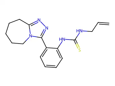 1-prop-2-enyl-3-[2-(6,7,8,9-tetrahydro-5H-[1,2,4]triazolo[4,3-a]azepin-3-yl)phenyl]thiourea structure