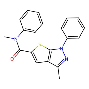 N,3-dimethyl-N,1-diphenyl-1H-thieno[2,3-c]pyrazole-5-carboxamide structure