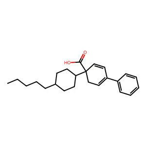 4-[4-(4-Pentylcyclohexyl)phenyl]benzoic acid structure