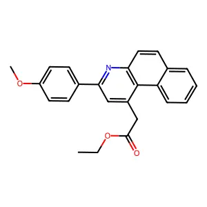 2-[3-(4-Methoxyphenyl)-1-benzo[f]quinolinyl]acetic acid ethyl ester structure