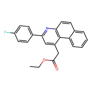 [3-(4-Fluoro-phenyl)-benzo[f]quinolin-1-yl]-acetic acid ethyl ester structure
