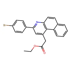 Ethyl 2-[3-(4-bromophenyl)benzo[f]quinolin-1-yl]acetate structure